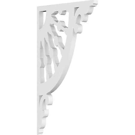 Ekena Millwork Wagon Wheel Architectural Grade PVC Bracket, 5/8"W X 7 1/2"D X 13"H BKTP01X07X13WW